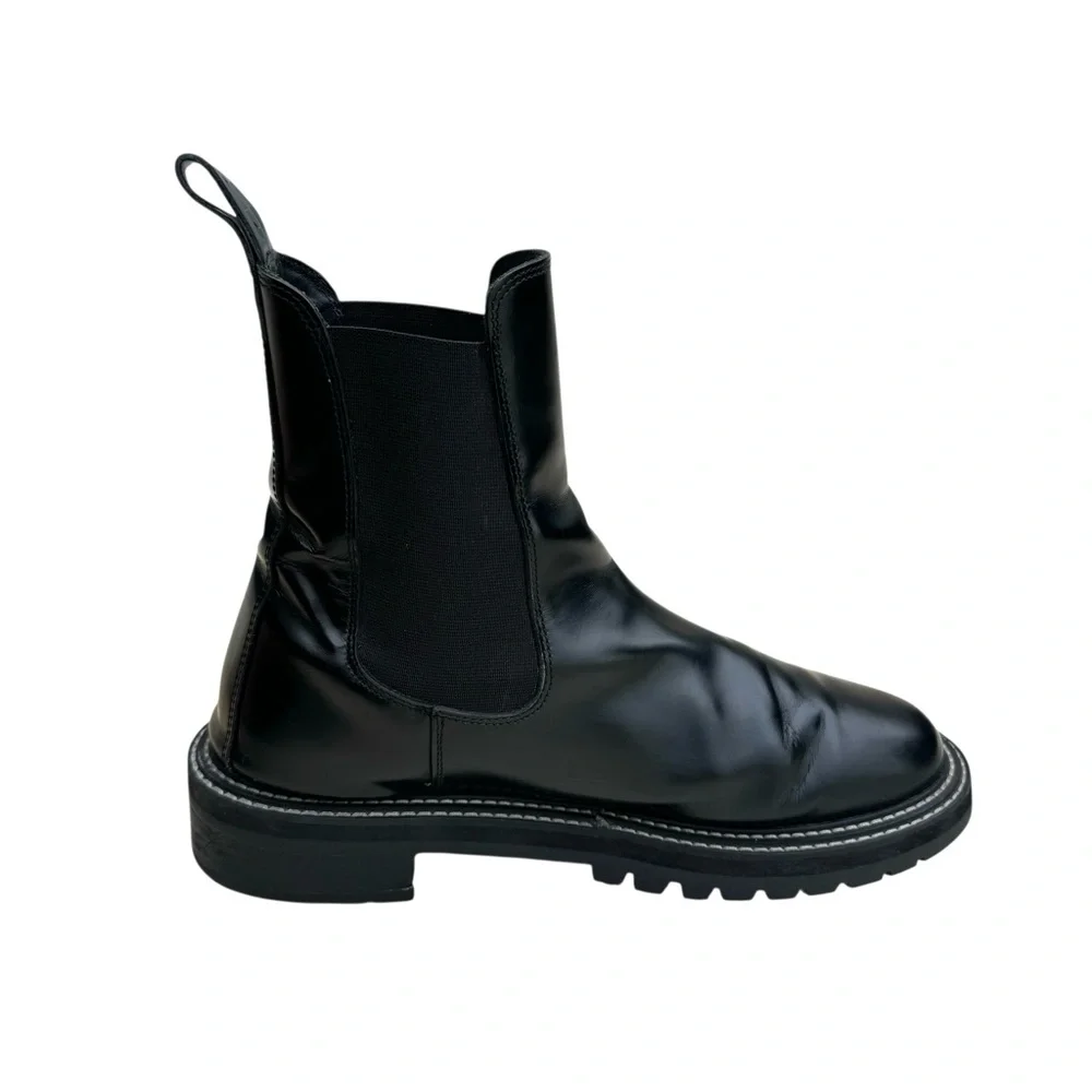 STAUD Dutch Boots Black Leather